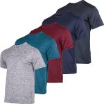 5 Pack: Men’s Dry-Fit Moisture Wicking Active Athletic Performance Crew T-Shirt - Image 8